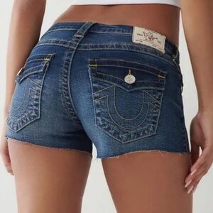 True Religion Low Rise Joey Cut Off Shorts